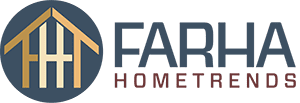 A black background with the word farm written in red and blue.